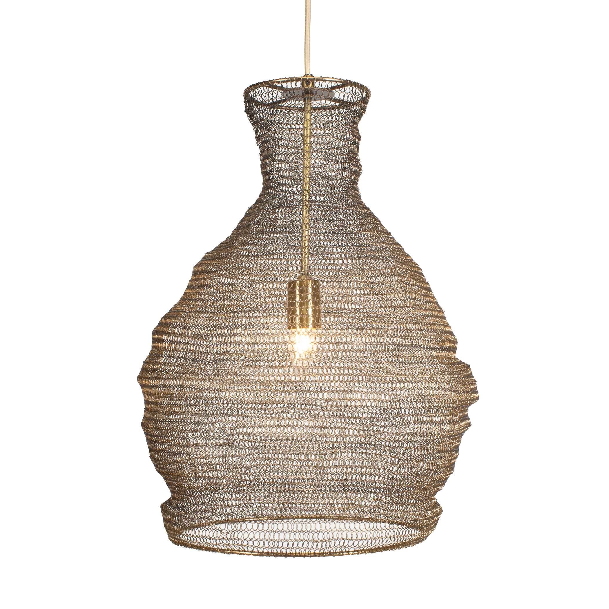 Murmur Woven Brass 1 Light Pendant