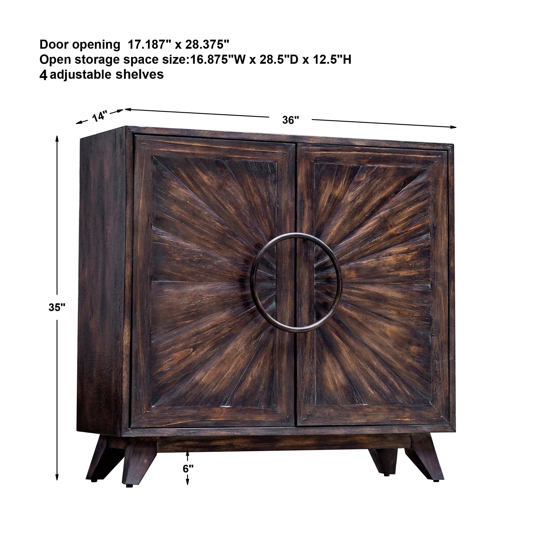 Uttermost Accent Furniture - Chests Kohana Black Console Cabinet