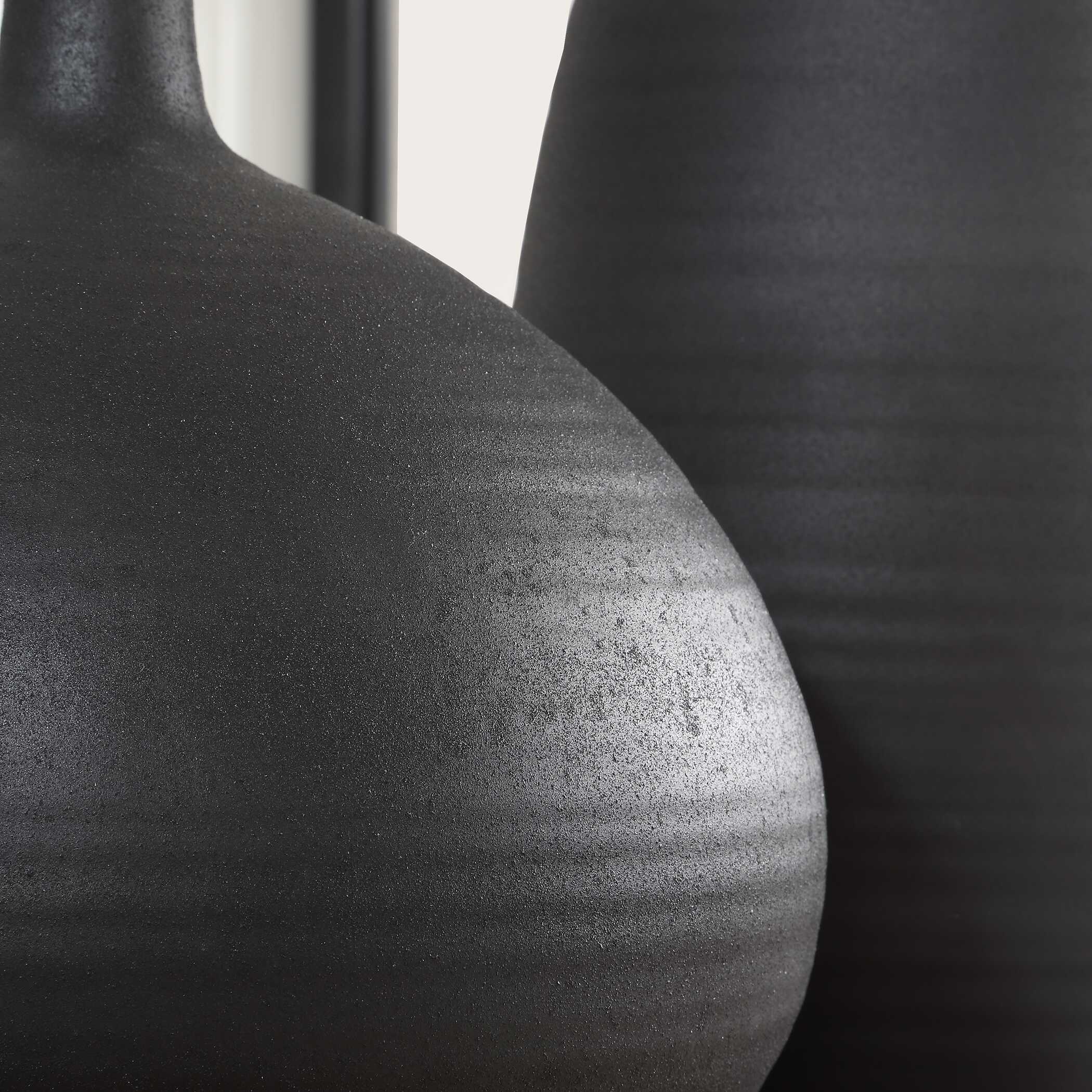 Bower Black Vases