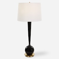 Brielle Polished Black Table Lamp