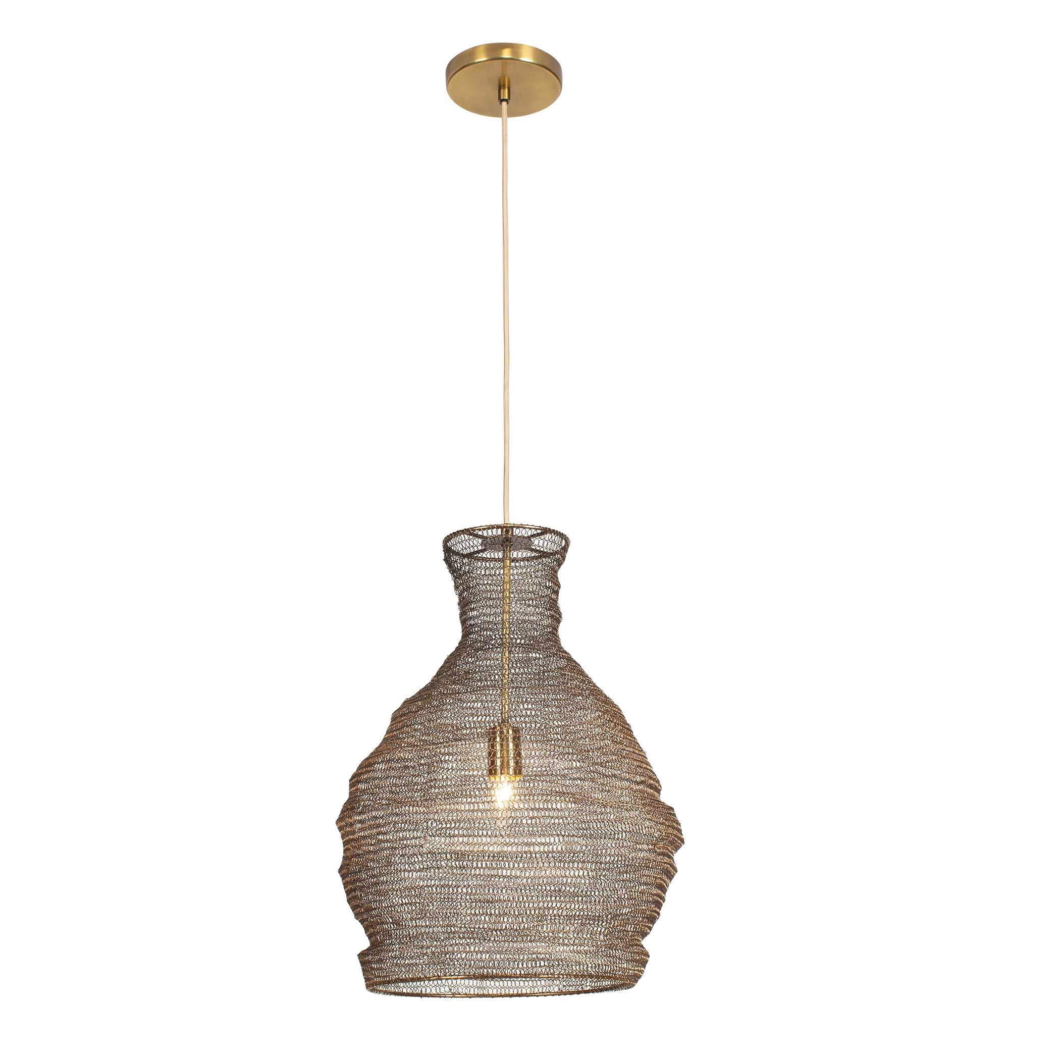 Uttermost Murmur Murmur Woven Brass 1 Light Pendant