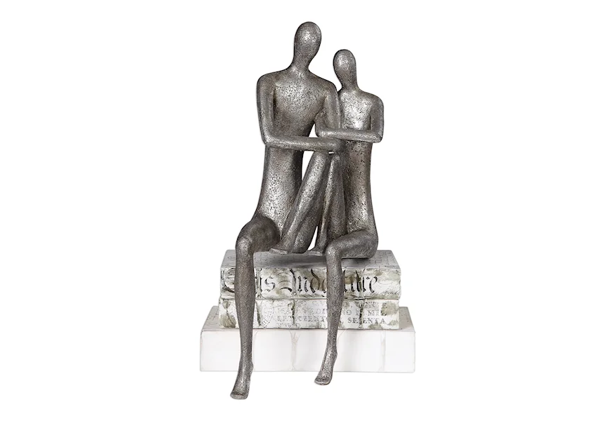 Accessories - Statues and Figurines Courtship Antique Nickel Figurine by Uttermost at Mueller Furniture