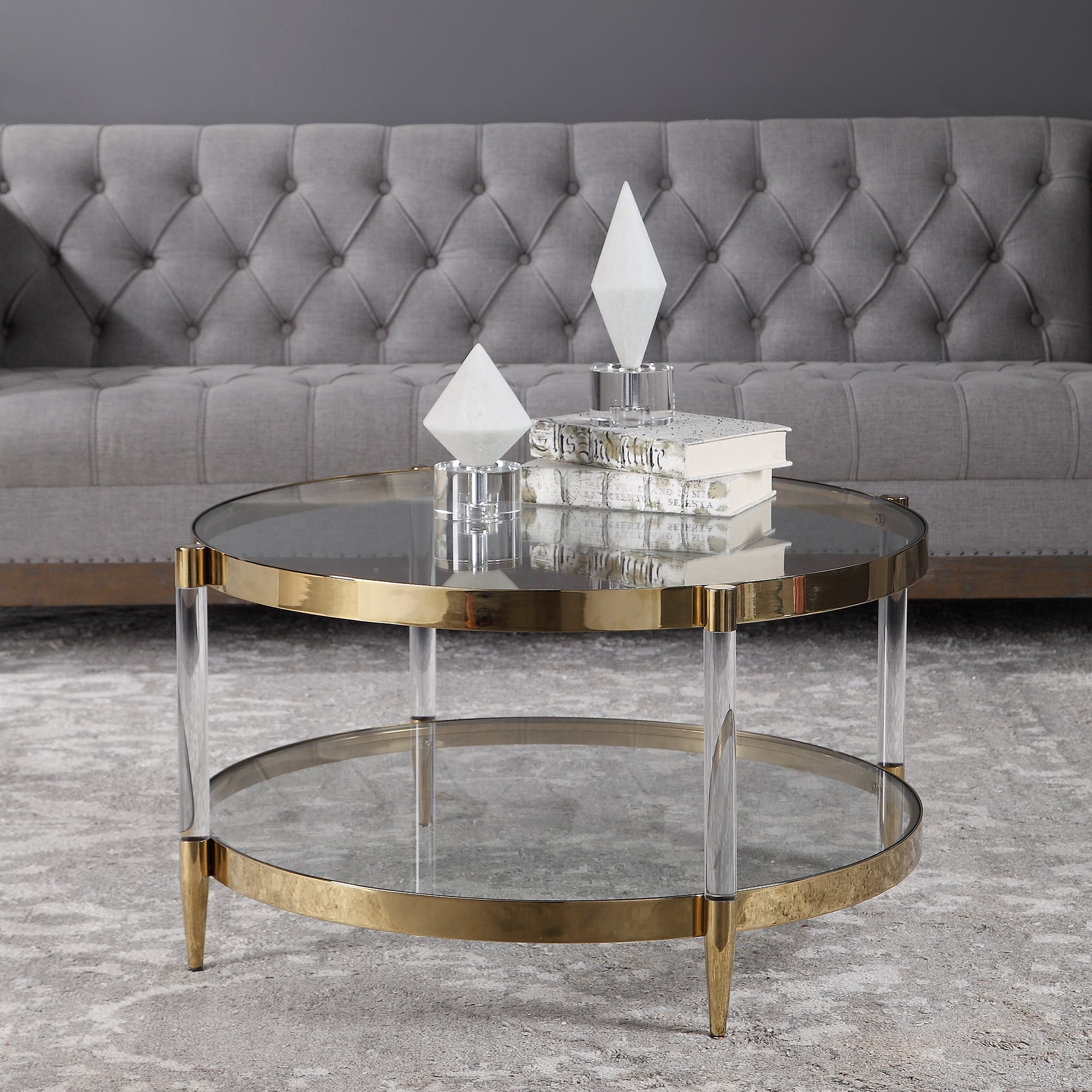 Uttermost Accent Furniture - Occasional Tables Kellen Glass Coffee Table