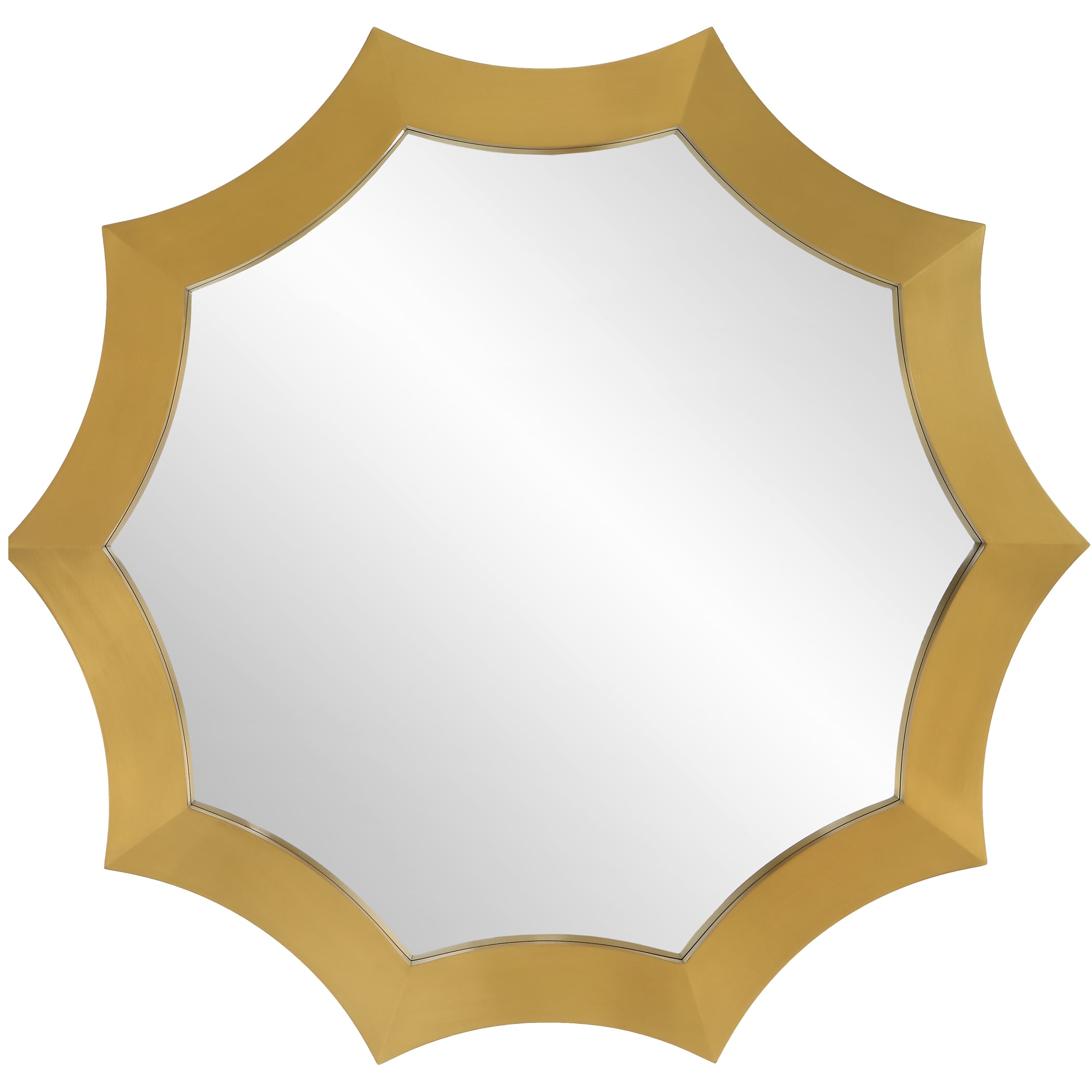 Brushed Brass Round Mirror