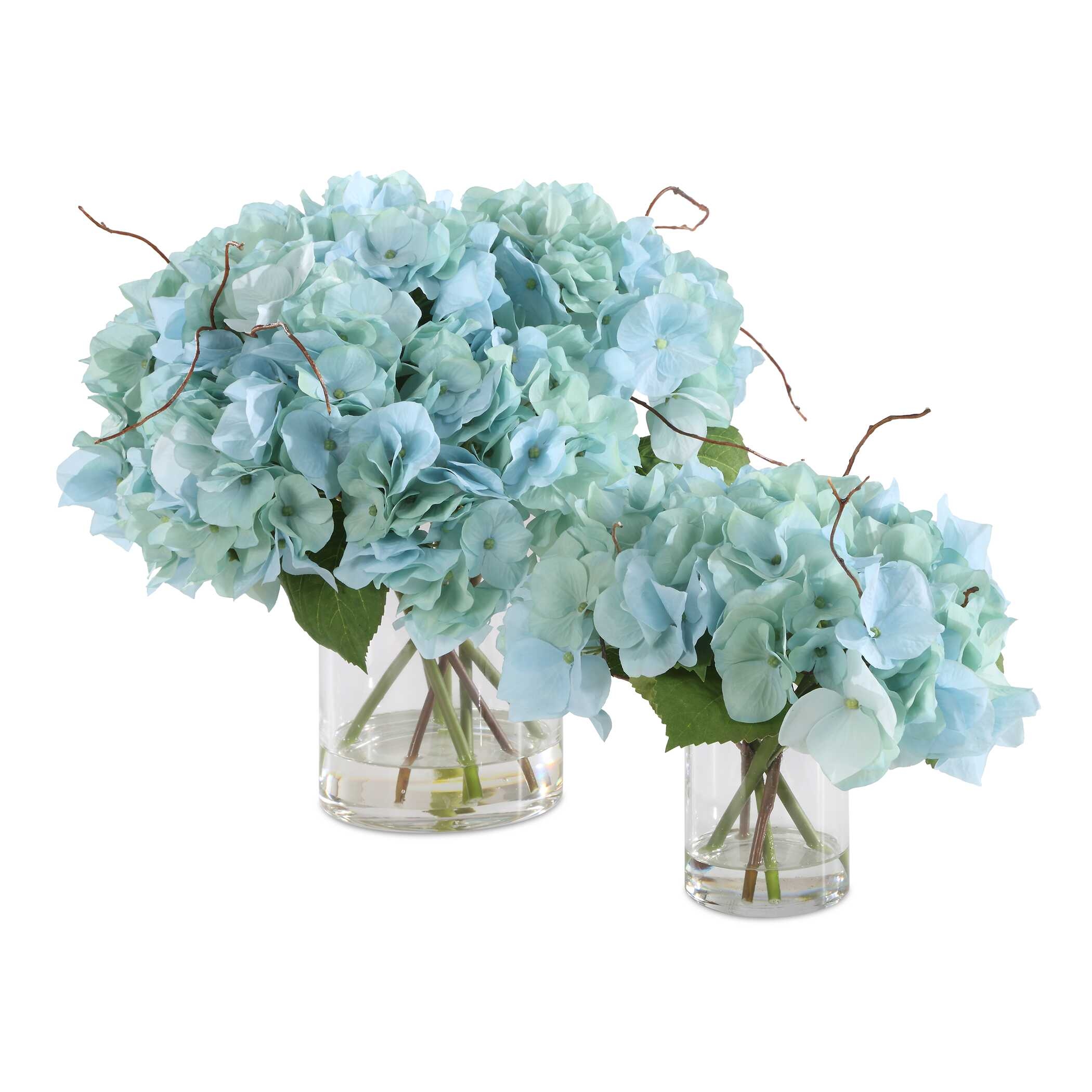 Tranquil Blooms In Glass Vases