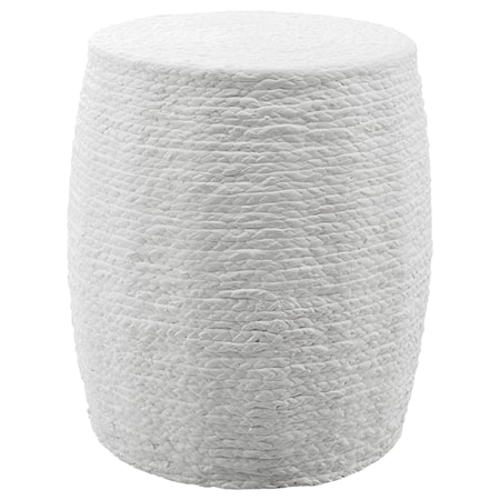 Resort White Accent Stool