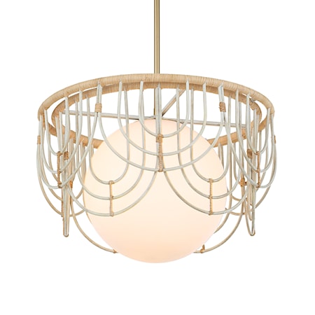 Arches 1 Light Rattan Pendant