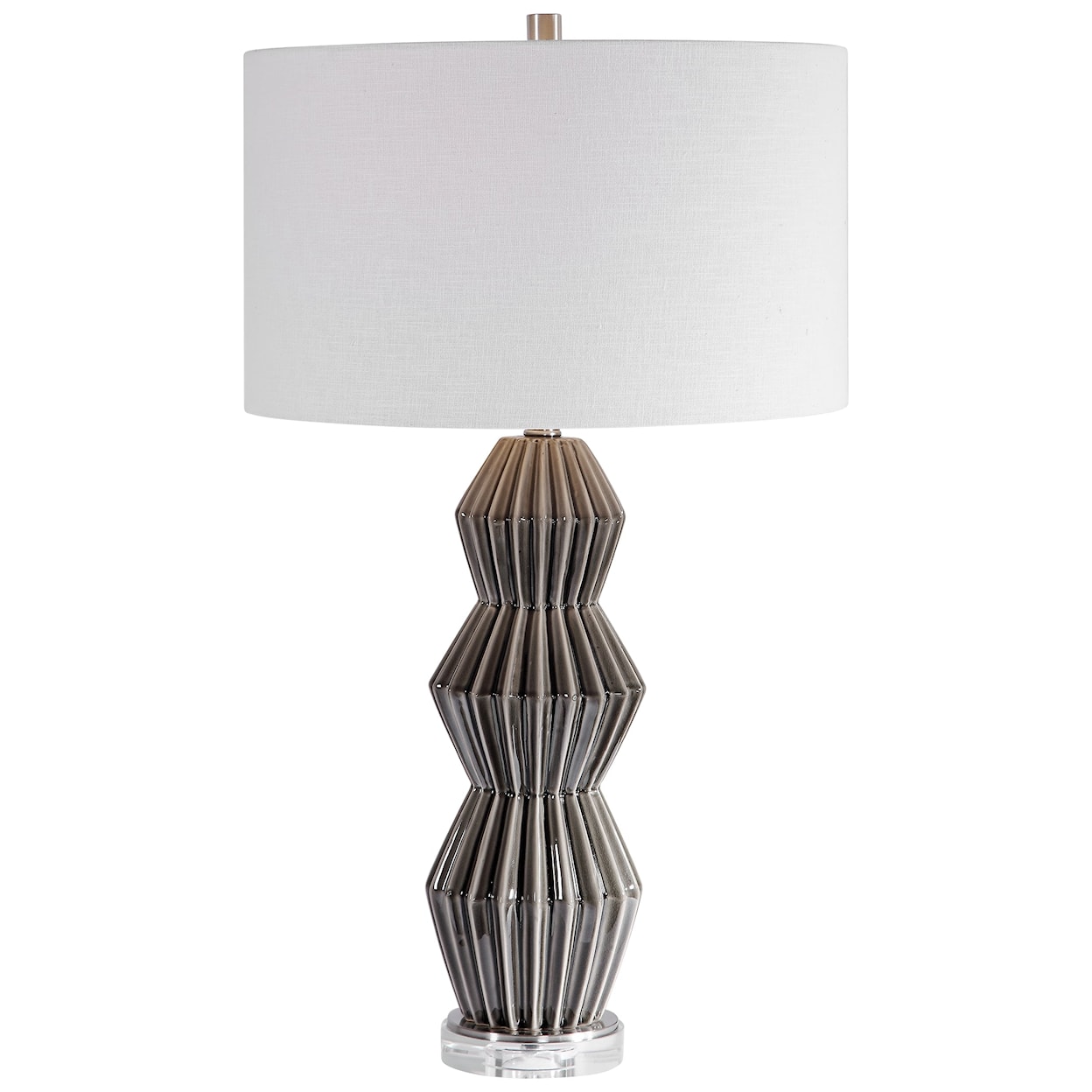 Uttermost Table Lamps Maxime Smokey Gray Table Lamp