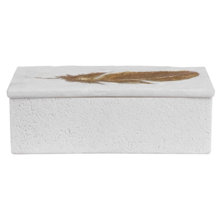 Nephele White Stone Box