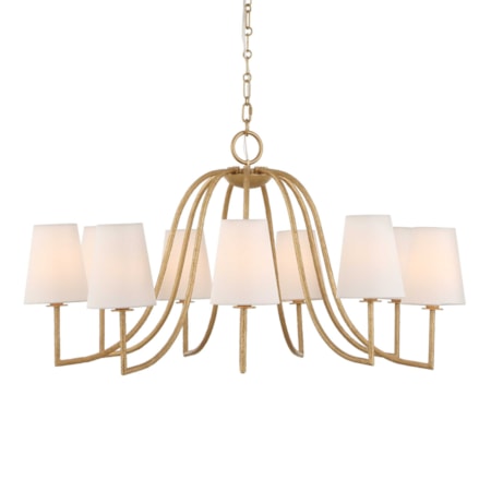 Seville 9 Light Gold Chandelier