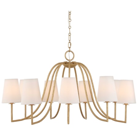 Seville 9 Light Gold Chandelier