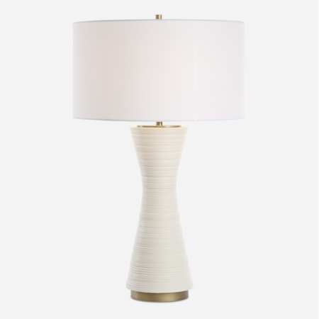 Ridgeline Matte White Table Lamp