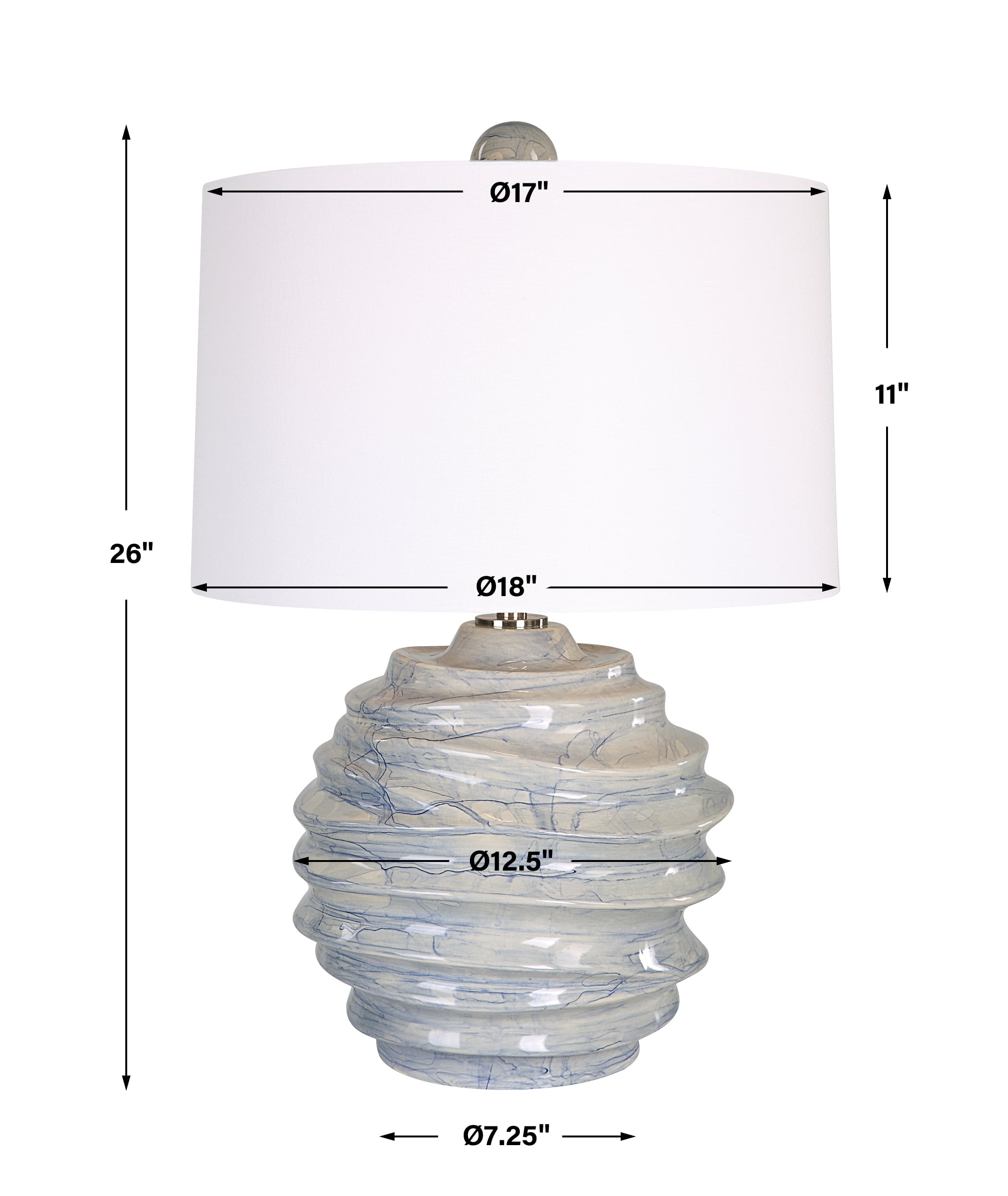 Uttermost Waves Ceramic Accent Lamp