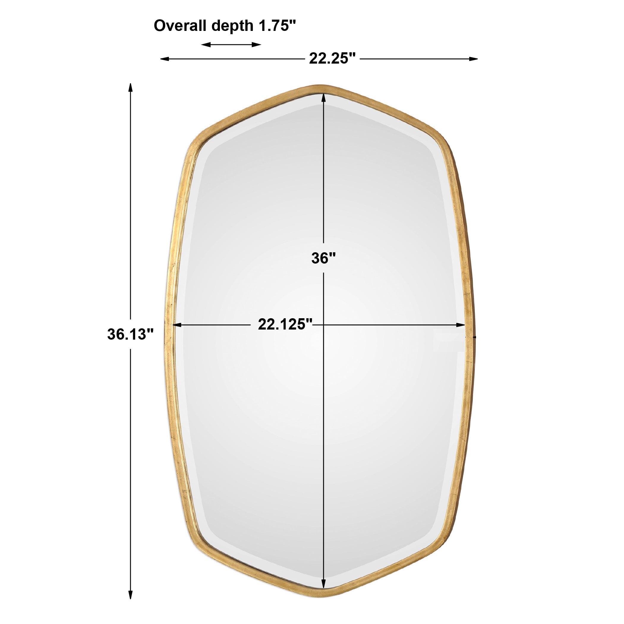 Uttermost Mirrors - Oval Duronia Antiqued Gold Mirror