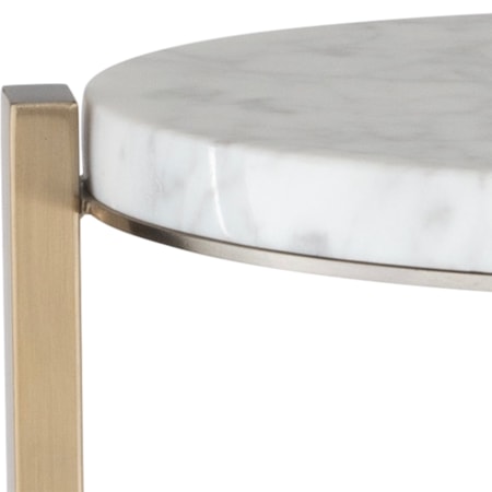 Pietra Carrara Marble Drink Table