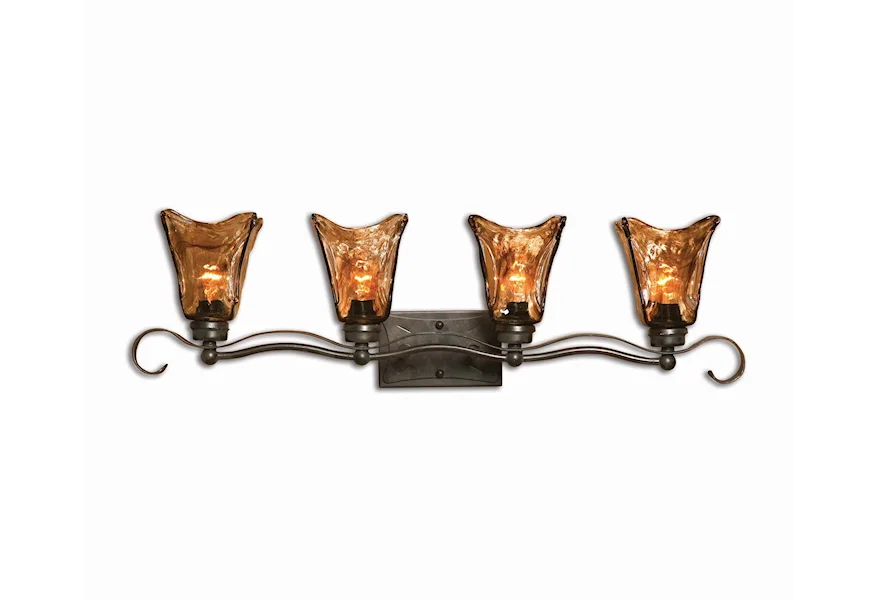 Lighting Fixtures - Wall Sconces Vetraio 4 Light Vanity Strip by Uttermost at Z & R Furniture