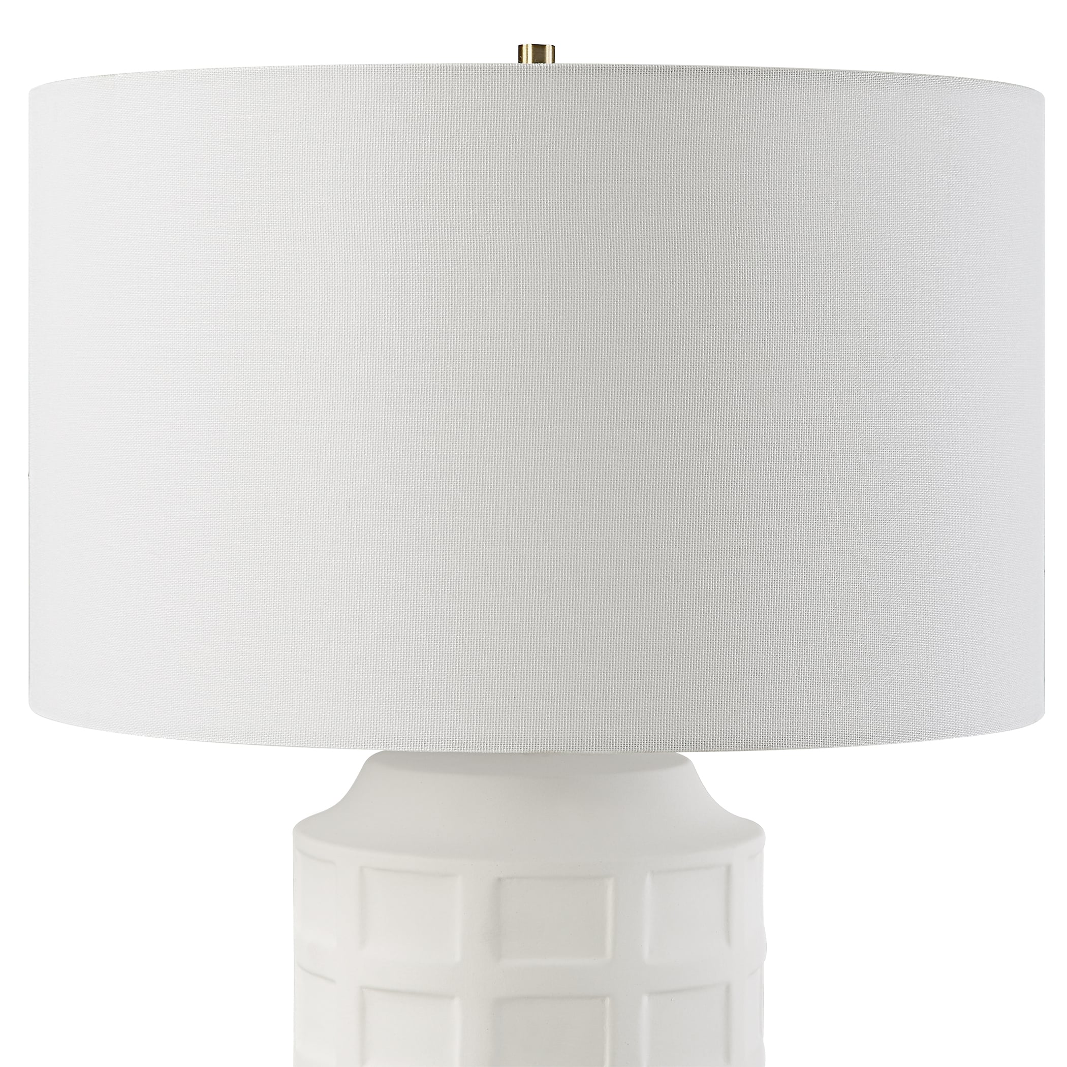 Window Pane White Table Lamp