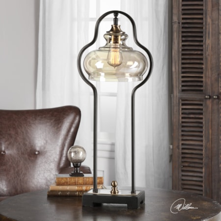 Cotulla Aged Black Desk Lamp