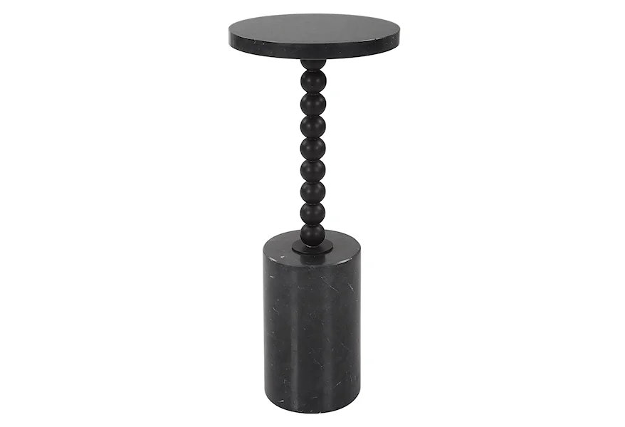 Bead Bead Black Marble Drink Table by Uttermost at Janeen's Furniture Gallery