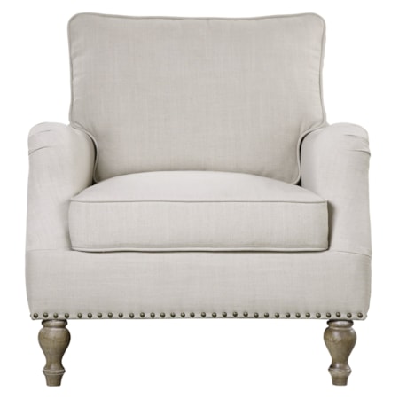 Armstead Antique White Armchair