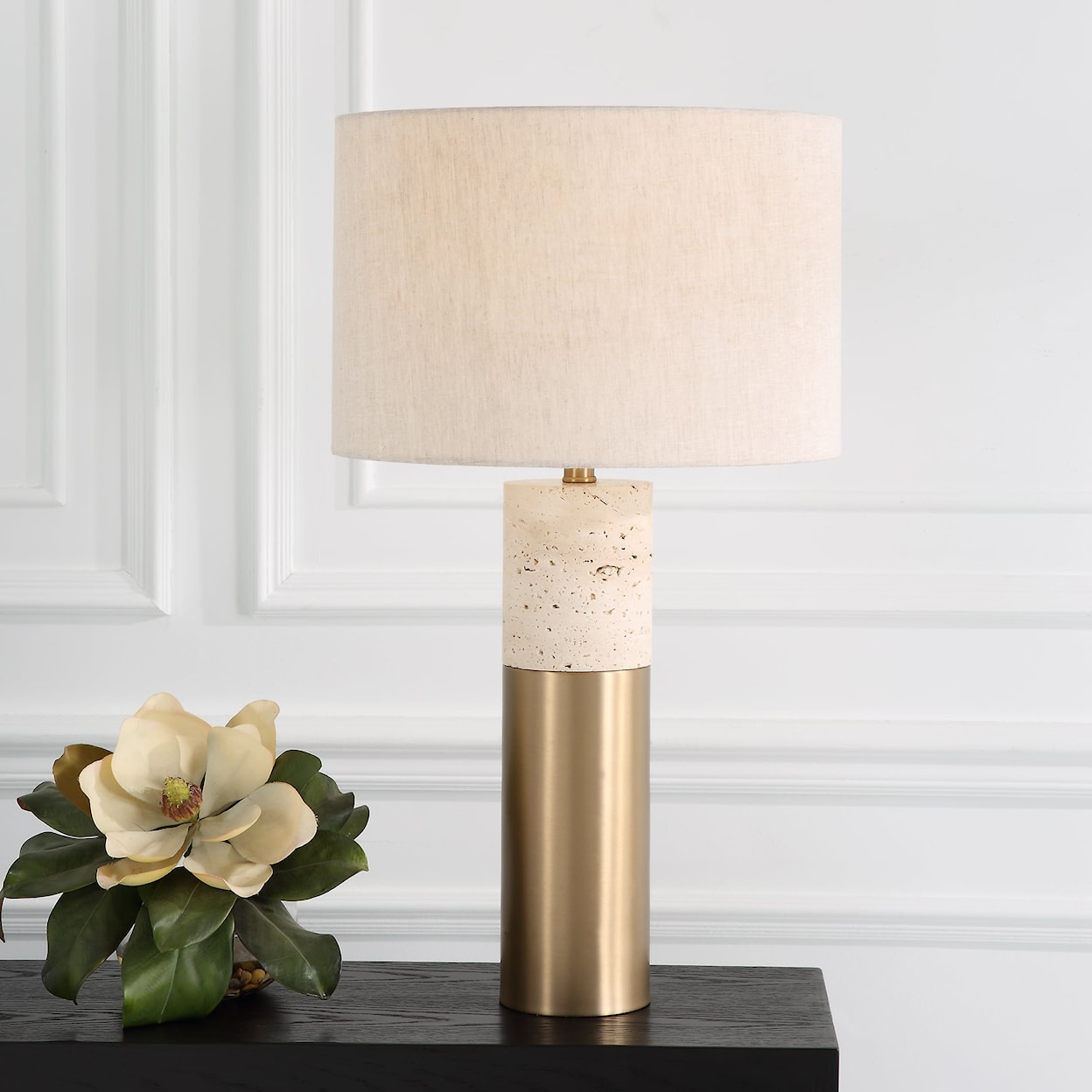 Uttermost Gravitas Gravitas Elegant Brass & Stone Lamp