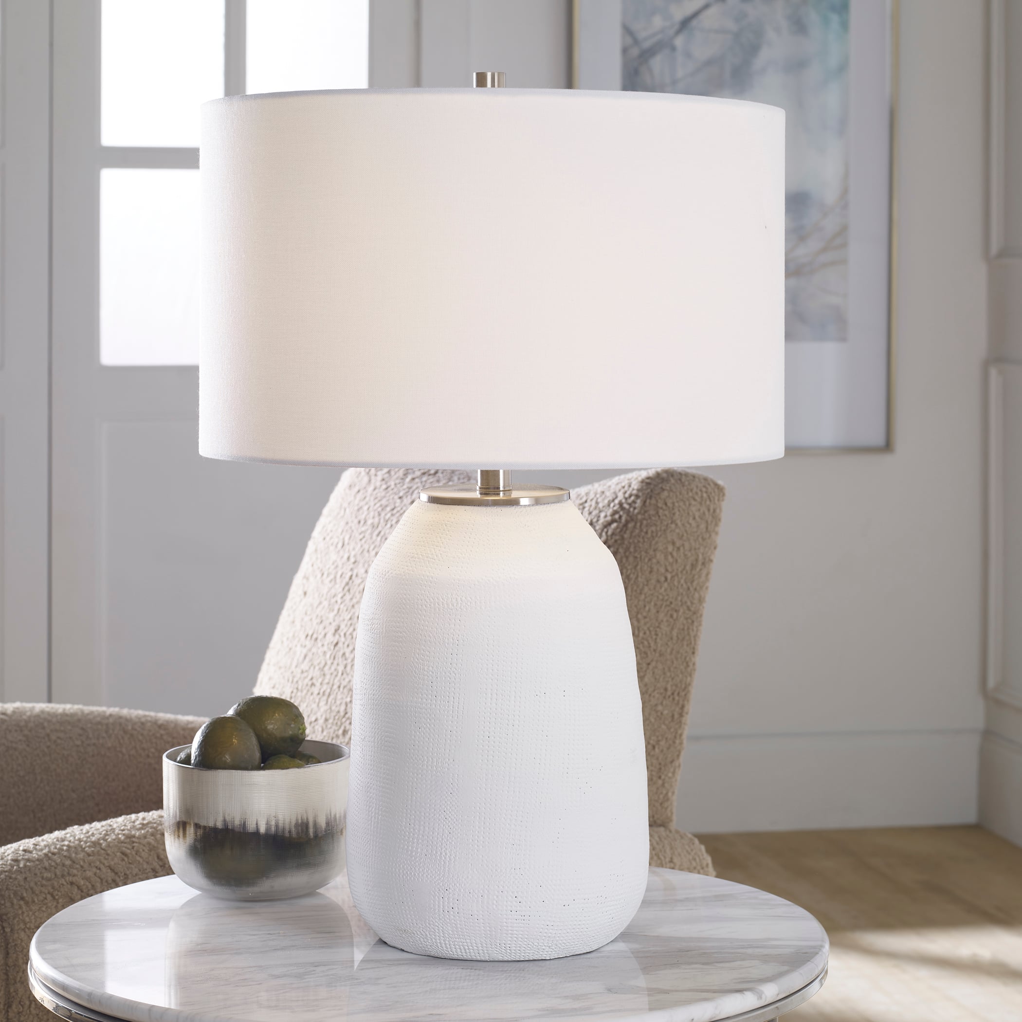 Uttermost Heir Heir Chalk White Table Lamp