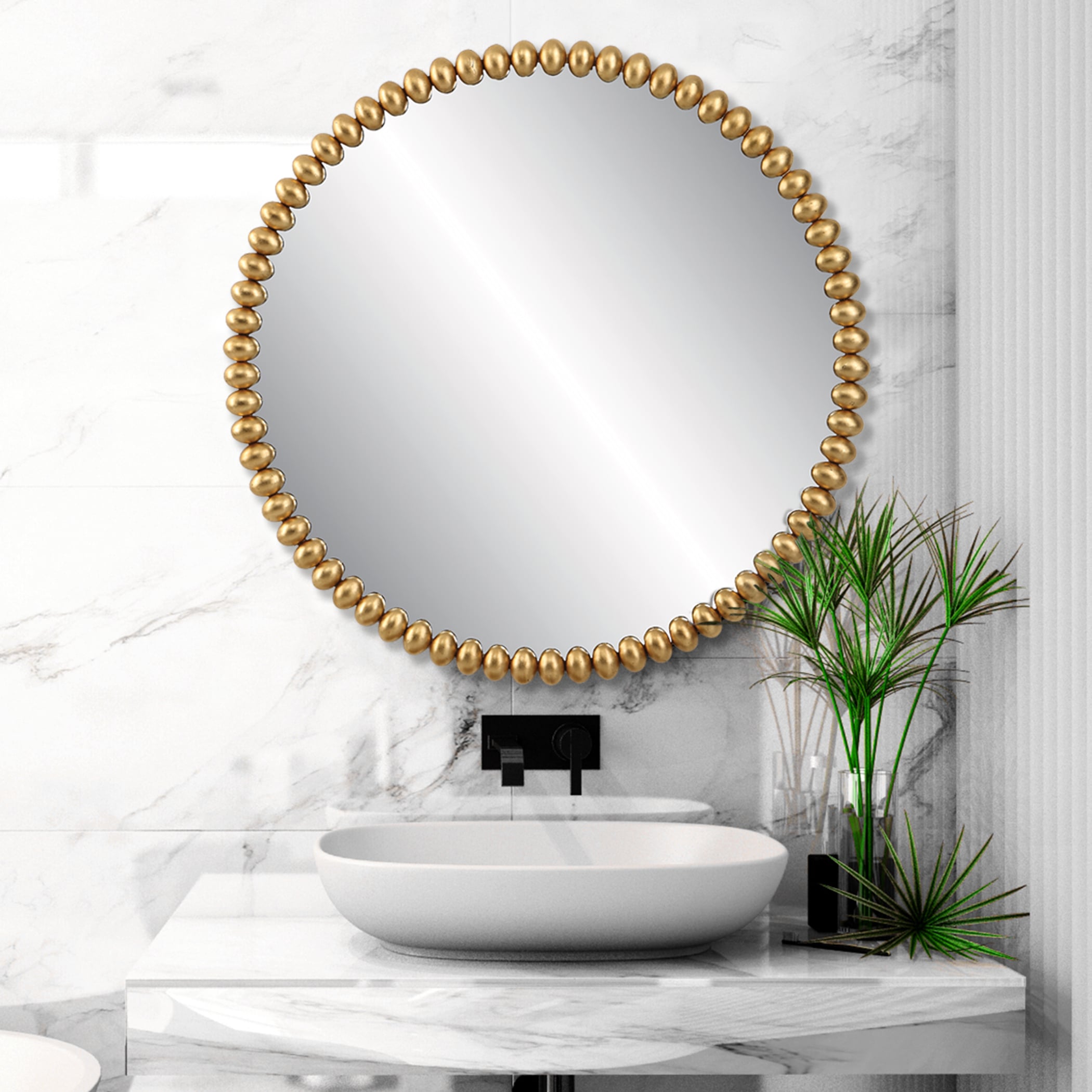 Uttermost Byzantine Byzantine Round Gold Mirror