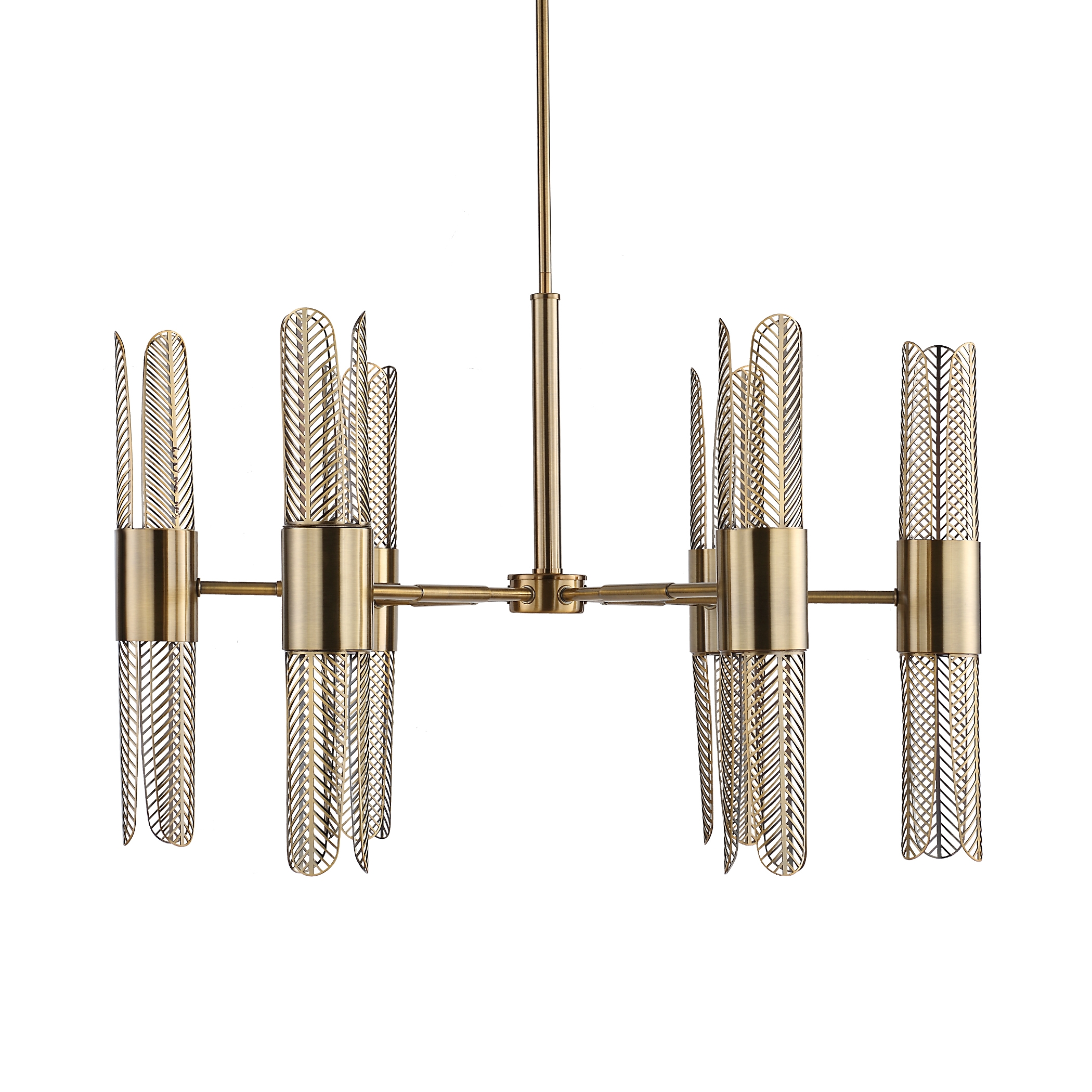 Cret 12 Light Brass Chandelier