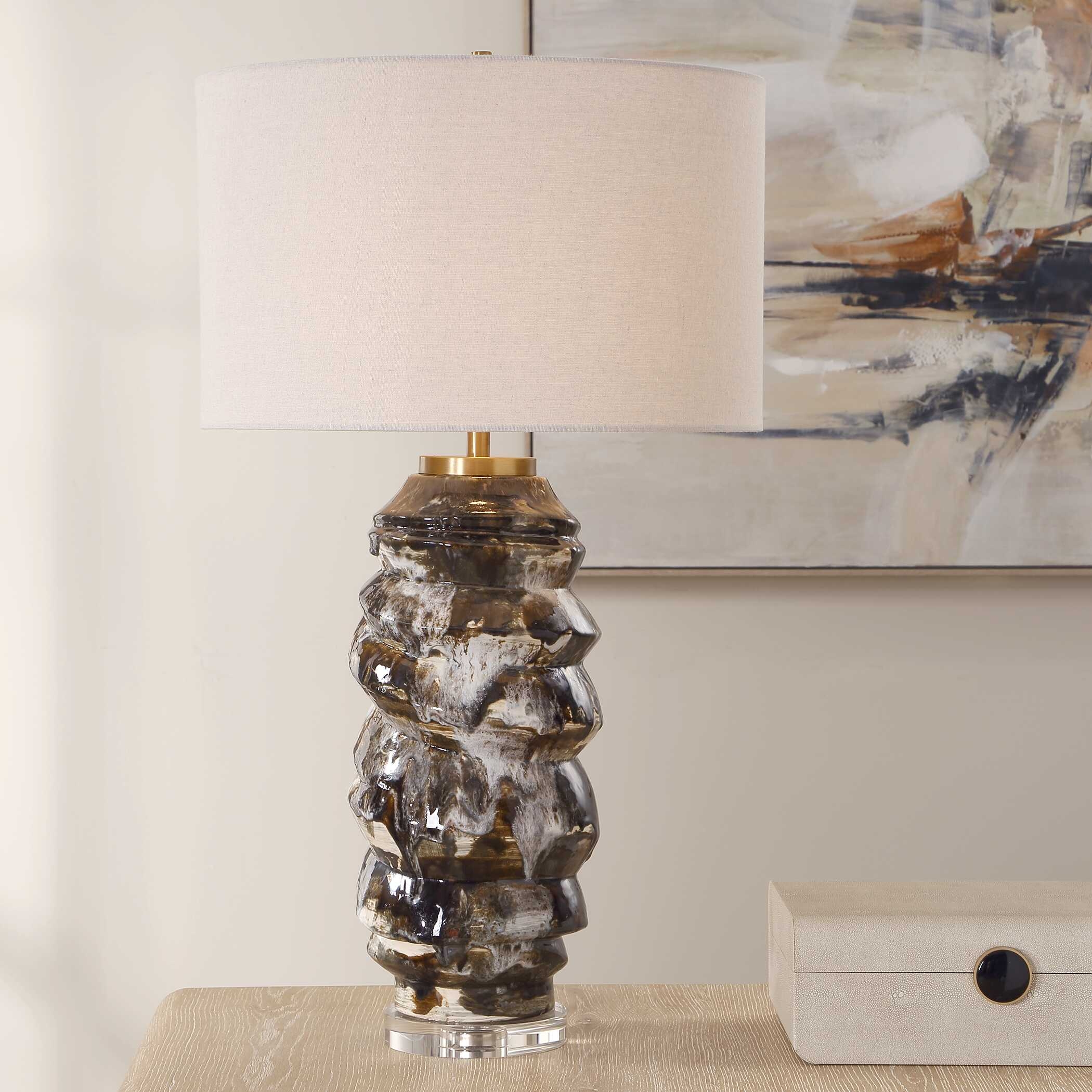 Uttermost Cuoco Cuoco Mottled Brown Table Lamp