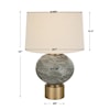 Uttermost Lunia Lunia Gray Glass Table Lamp