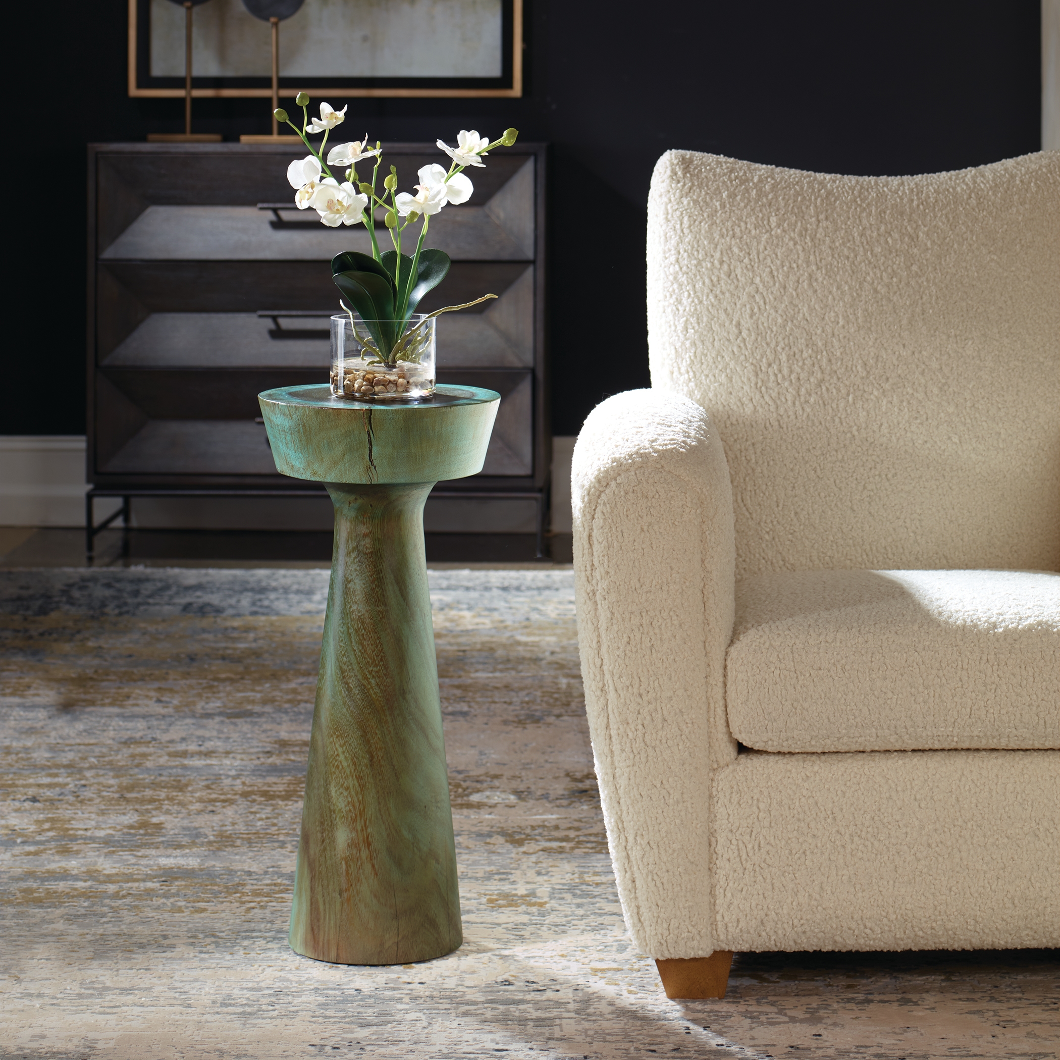 Uttermost Mano Mano Blue-Green Drink Table