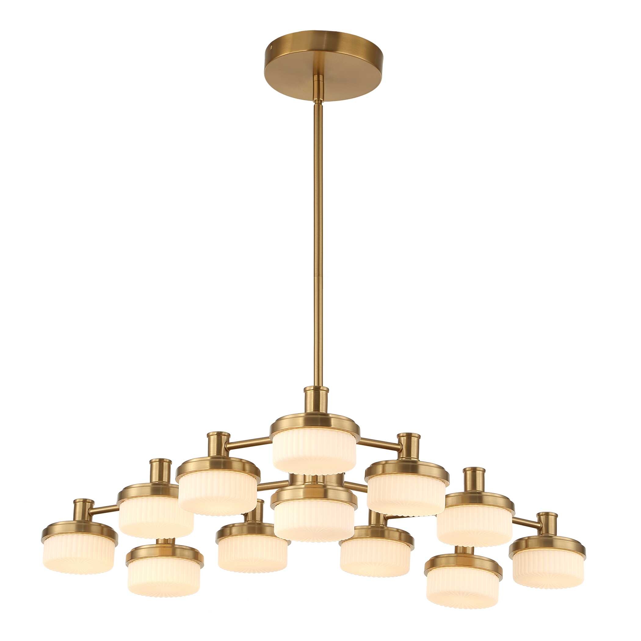 Uttermost Wedge Wedge 12 Lt Led Brass Chandelier