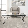 Uttermost Alayna Alayna Black Metal & Glass Coffee Table