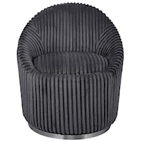 Crue Gray Fabric Swivel Chair