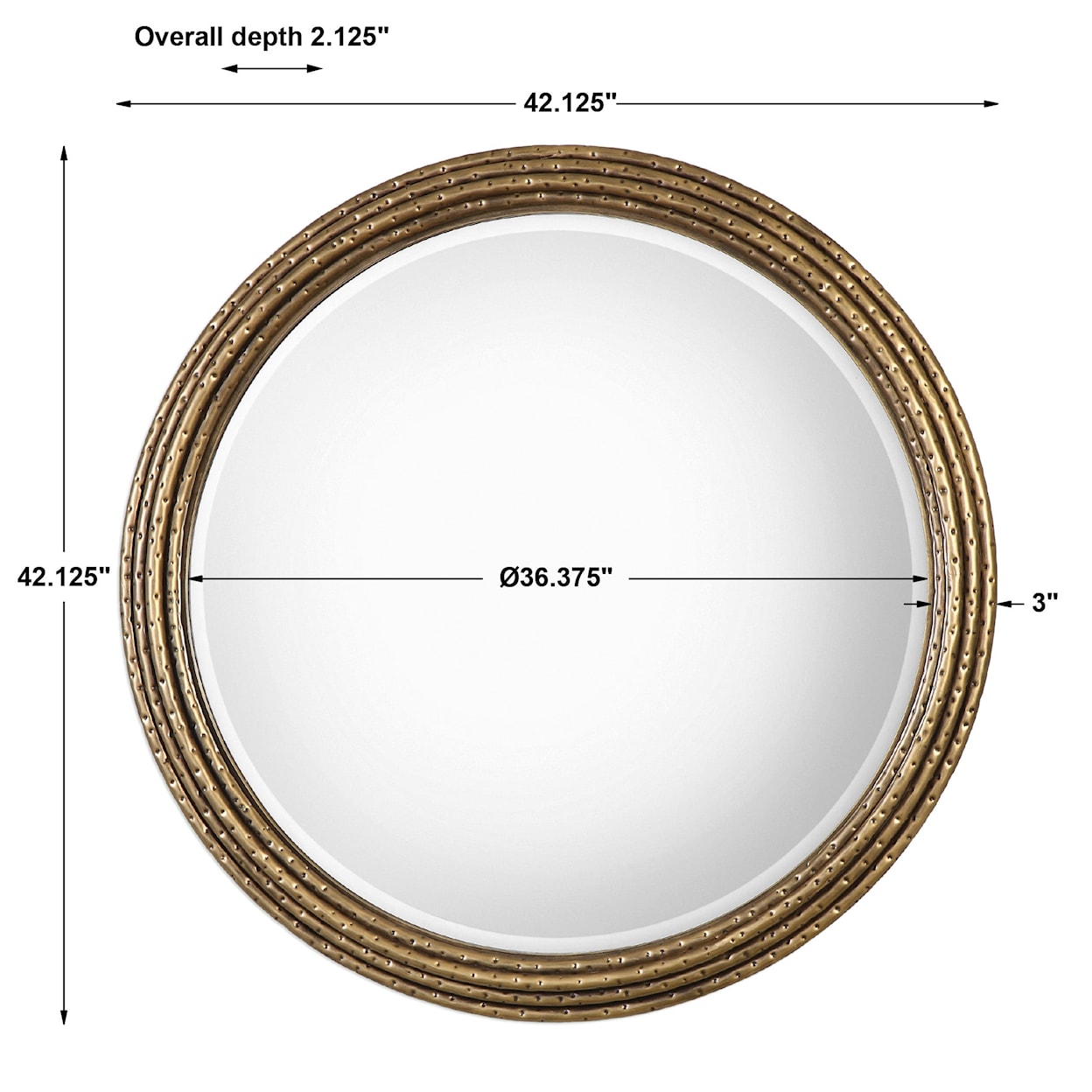 Uttermost Mirrors - Round Spera Round Gold Mirror