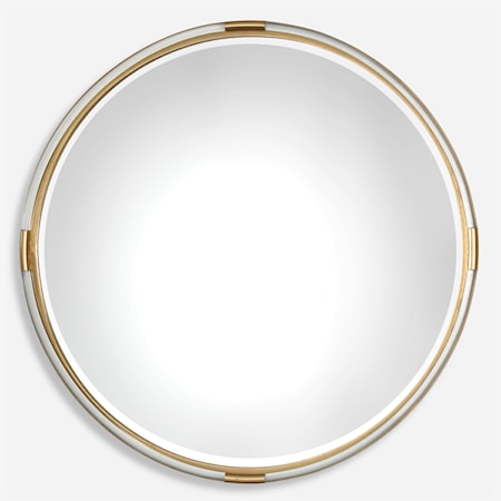 Mackai Round Gold Mirror