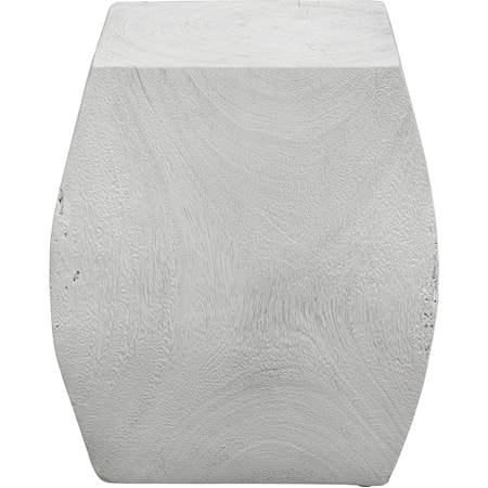 Grove Ivory Wooden Accent Stool