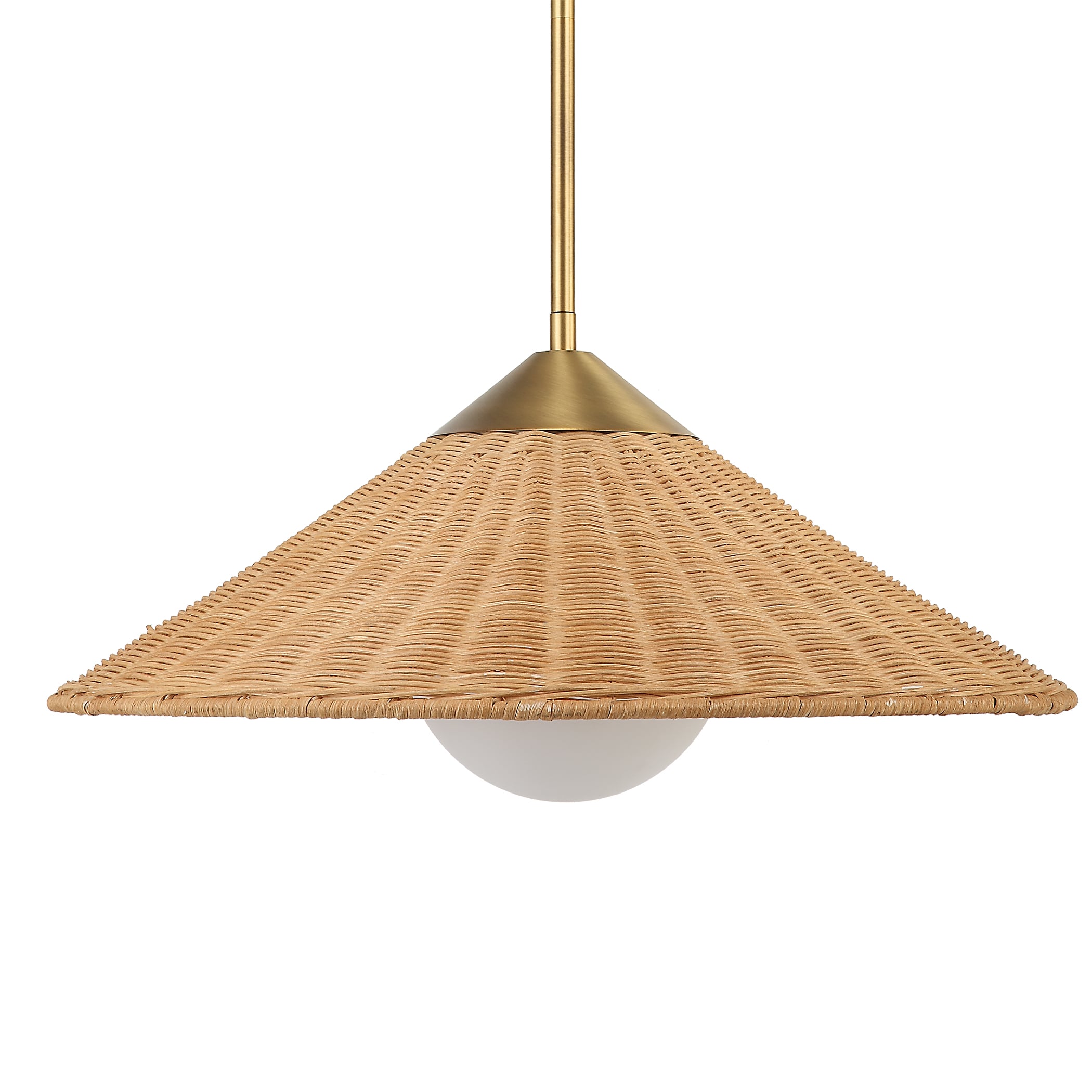 Phuvinh 1 Light Rattan Shade Pendant