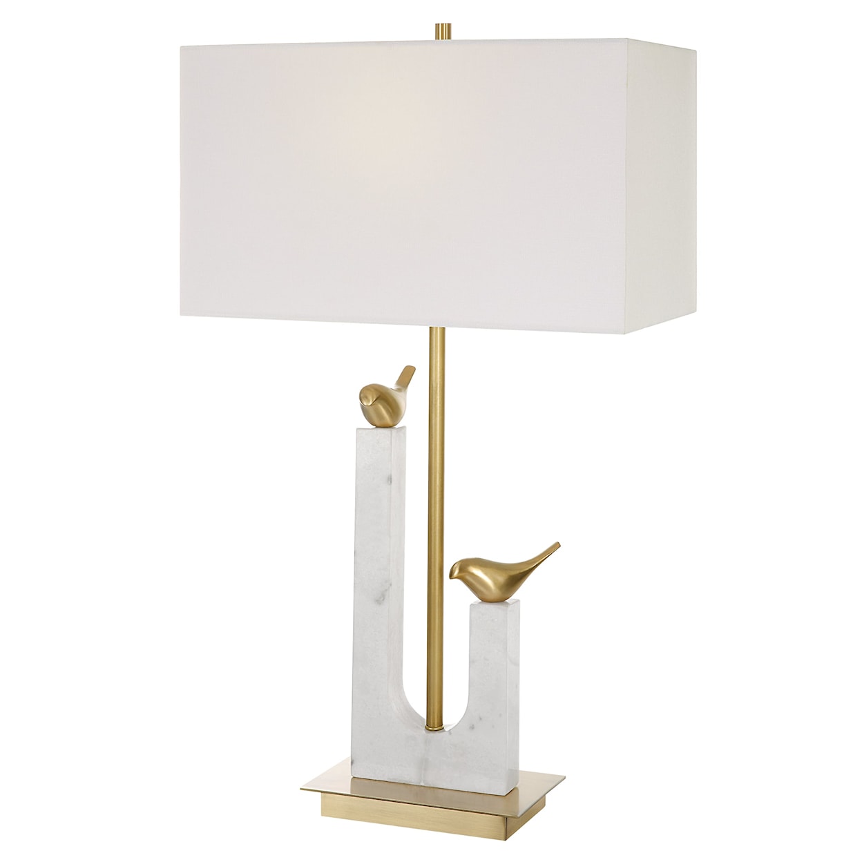 Uttermost Songbirds Table Lamp with Brass Plated Iron Base