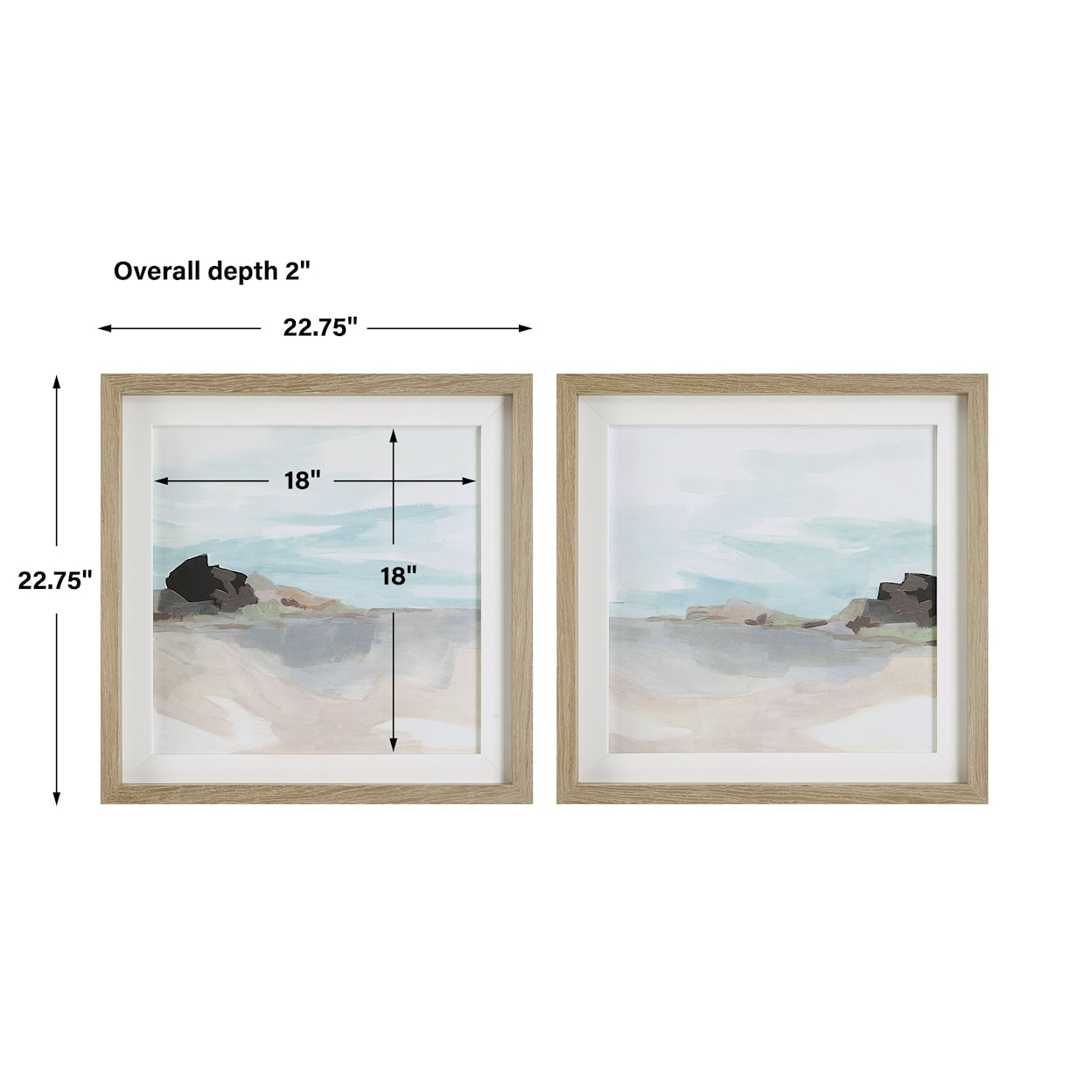 Uttermost Glacial Coast Glacial Coast Framed Prints Set/2