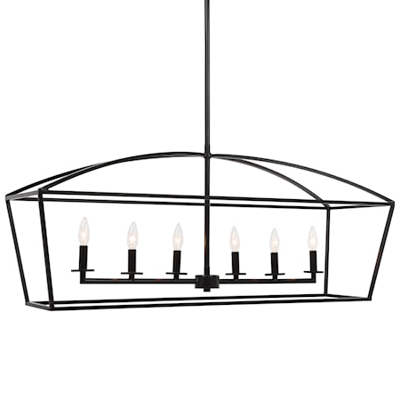 Clayton 6 Light Linear Chandelier