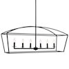 Uttermost Lighting Fixtures - Chandeliers Clayton 6 Light Linear Chandelier