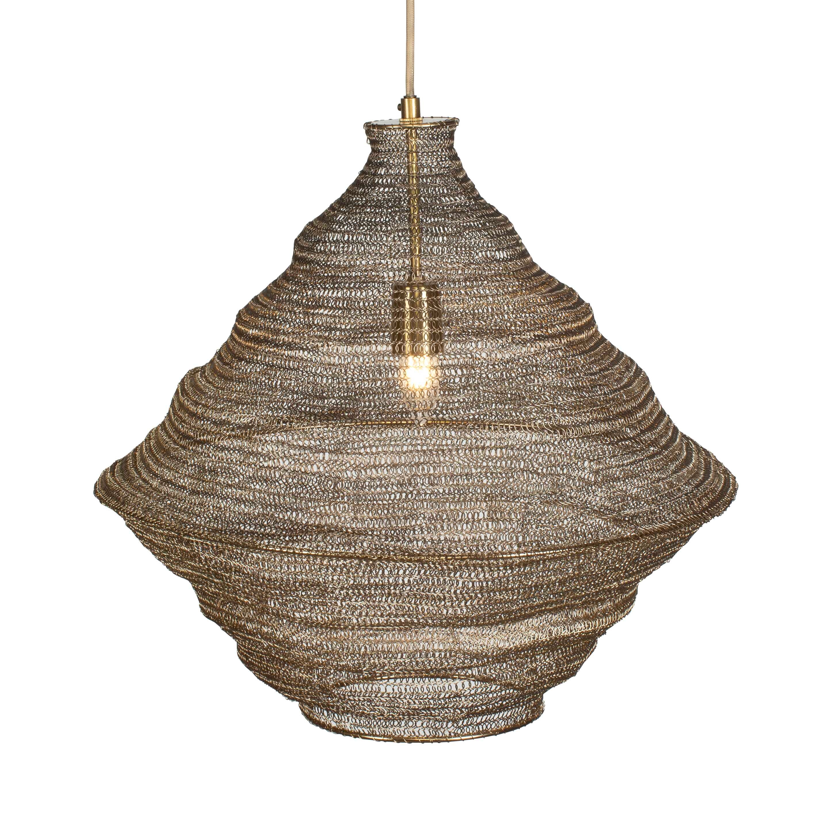 Uttermost Sigh Sigh Woven Brass 1 Light Pendant