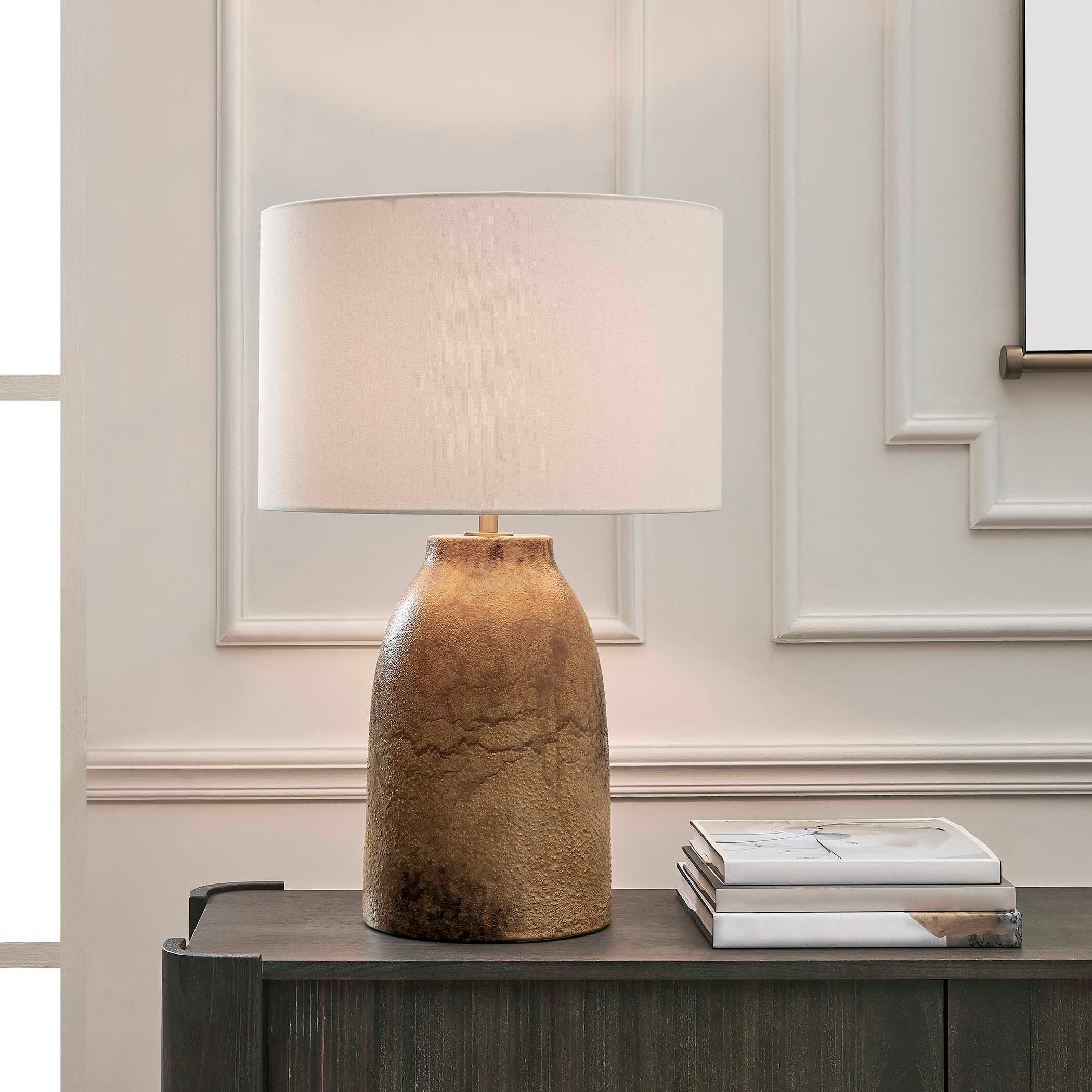 Harris Mottled Brown Table Lamp