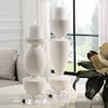 Uttermost Lido Lido White Stone Candleholders Set/2