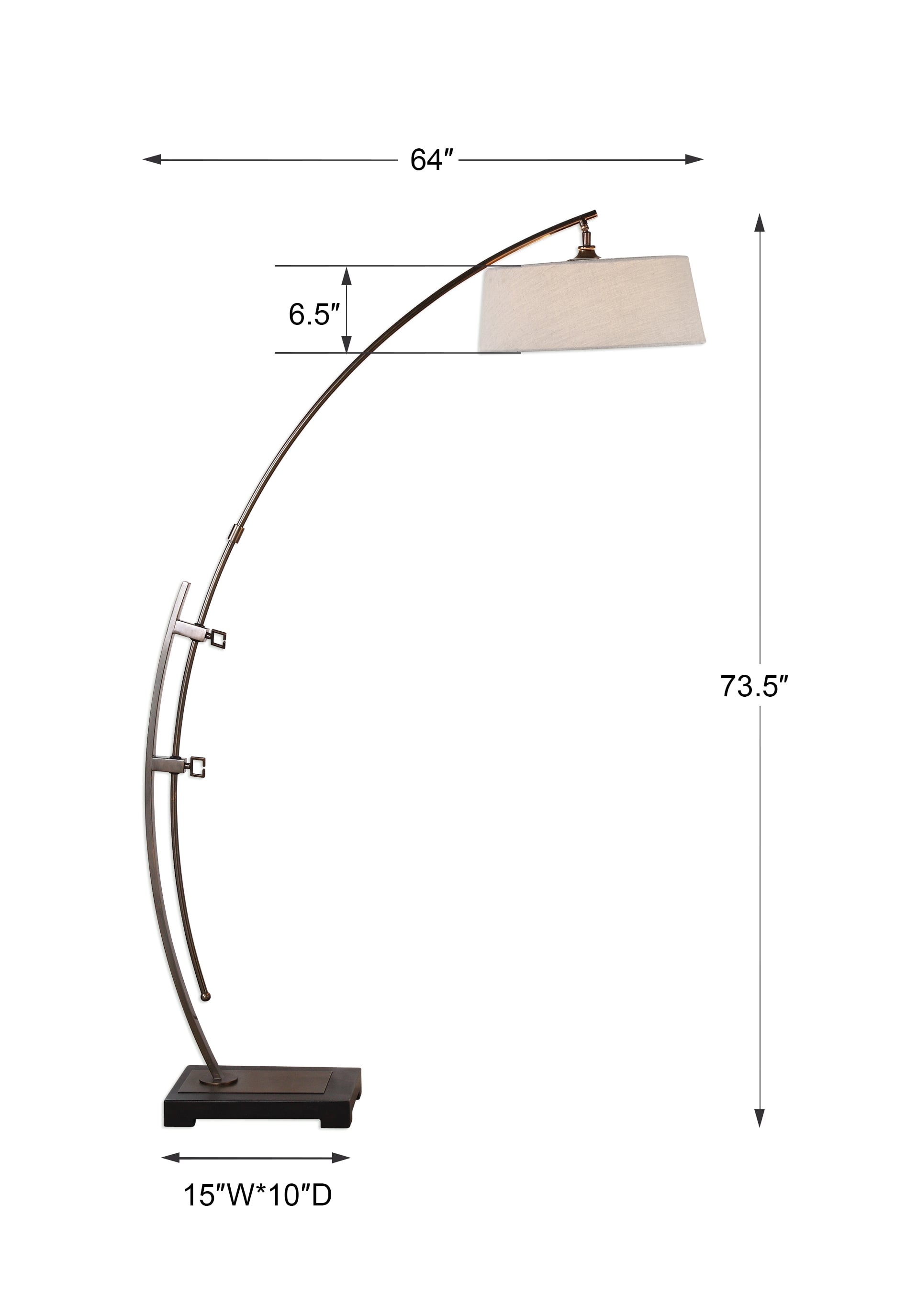 Uttermost Floor Lamps Calogero Bronze Arc Floor Lamp