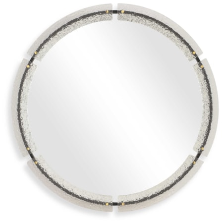 Crystalline Round Mirror