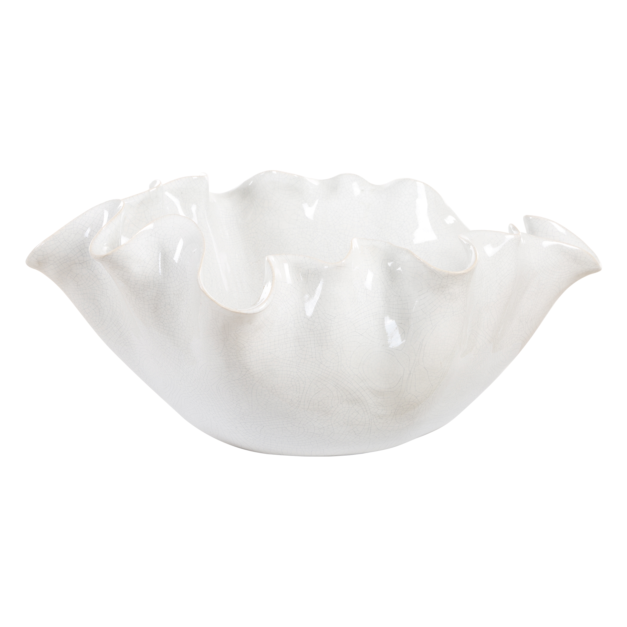 Ruffle White Bloom Bowl