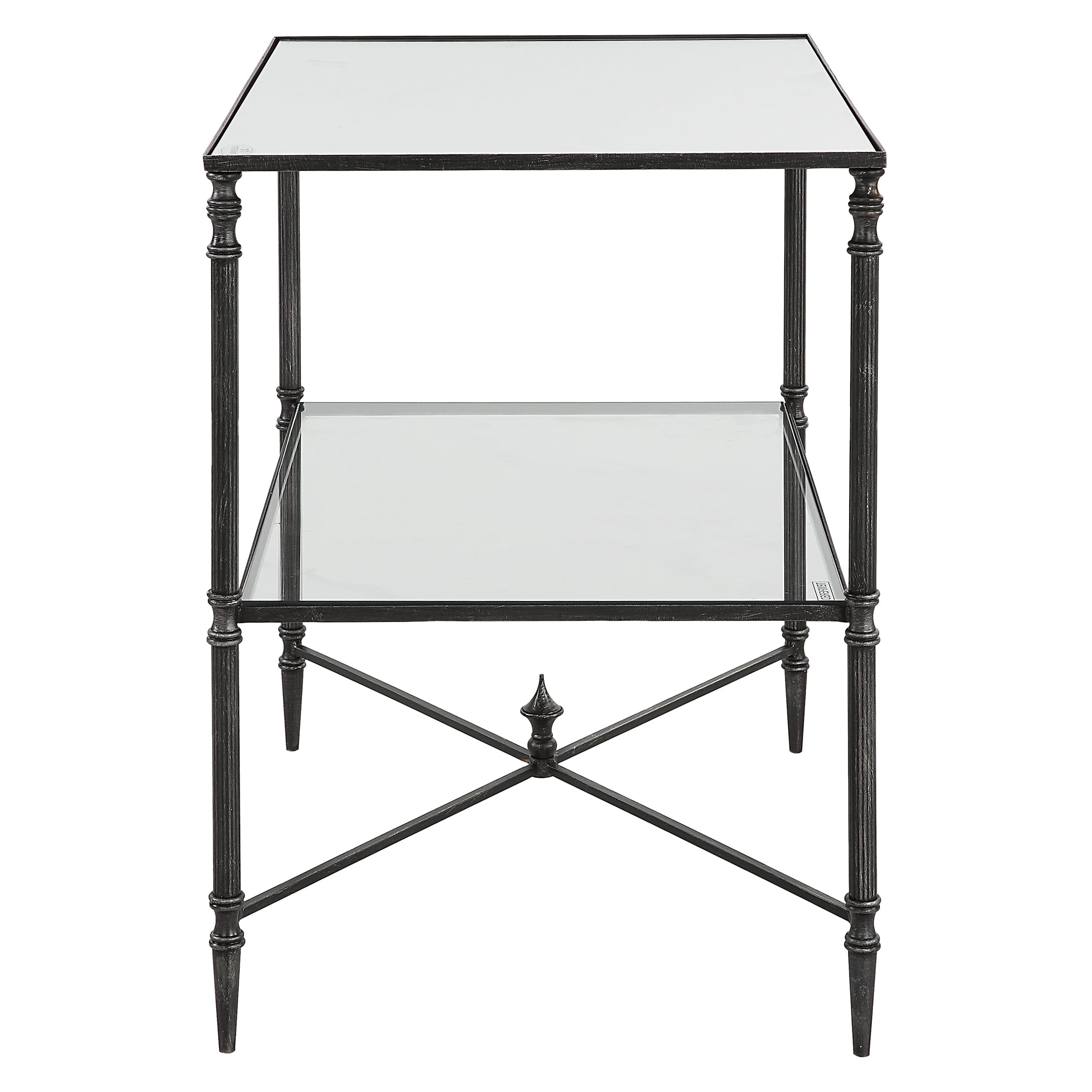 Henzler Mirrored Steel Lamp Table