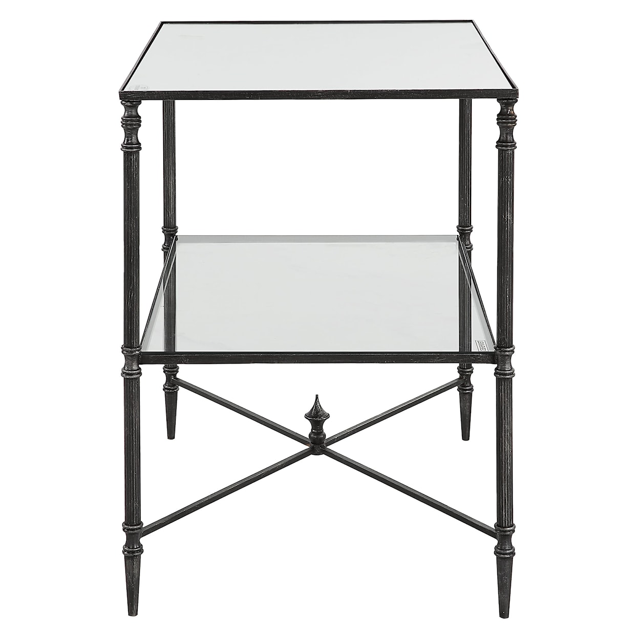 Uttermost Henzler Henzler Mirrored Steel Lamp Table